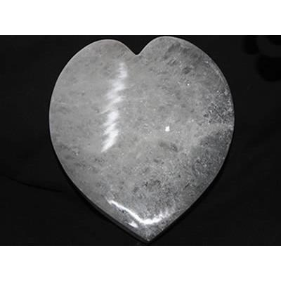 Sélénite Très Gros galet pierre Coeur (17 à 18 cm)