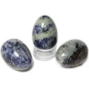 Oeuf en pierre de Sodalite (5 cm) avec socle