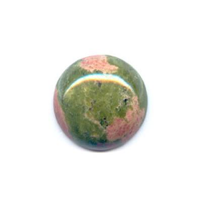 Cabochon rond 18 mm en Unakite pierre gemme