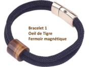 Bijoux Lot de 2 Bracelets Perles BALI Unisexe (Pochette Jute)