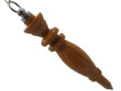 Pendule Artisanal Egyptien de Radiesthésie en bois d'Oranger et chaînette en métal laiton - Pièce unique numéro PRBORANGE-001