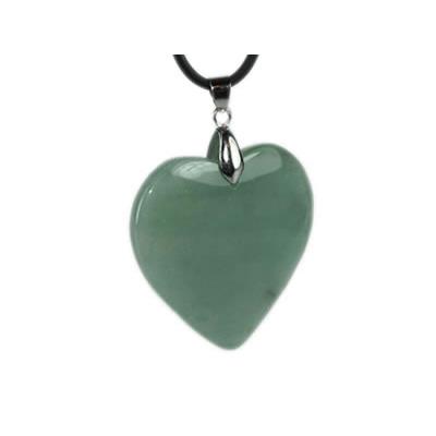 Aventurine Verte Pendentif Coeur (4 cm)