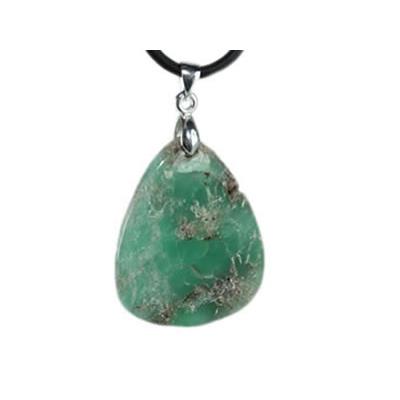 Pendentif de Chrysoprase pierre roulée