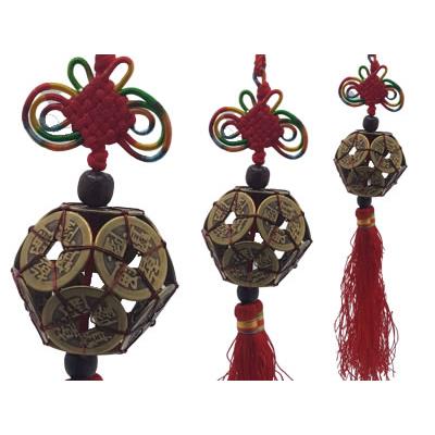 Suspension Boule Porte Bonheur Feng Shui Douze pièces