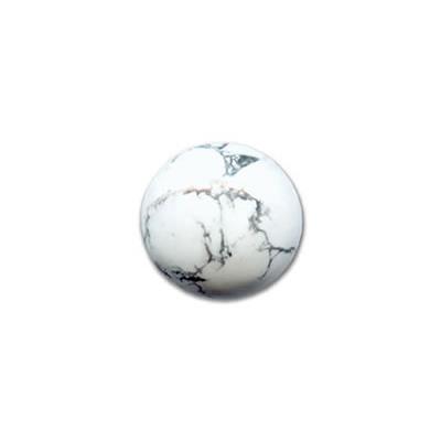 Cabochon rond 8 mm en Howlite Blanche pierre gemme