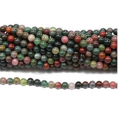 Jaspe Héliotrope Perle Ronde Lisse Percée 10 mm (Lot de 5 perles)