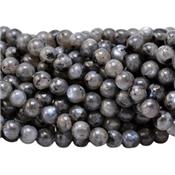 Larvikite Perle Ronde Lisse Percée 8 mm (Lot de 10 perles)