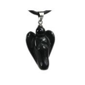 Pendentif Ange en pierre d'Obsidienne Oeil Cleste (2 cm)