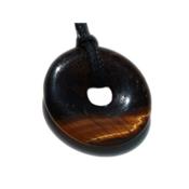 Oeil de Tigre Pendentif Pi Chinois ou Donut de 2 cm