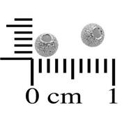 Perle Ronde style diamant 3 mm en Argent 925 (Lot de 5 perles)