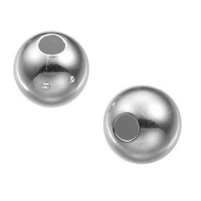 Perle Ronde Lisse 8 mm en Argent 925 (Sachet d'une Perle)