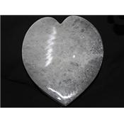 Sélénite Très Gros galet pierre Coeur (17 à 18 cm)