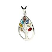 Pendentif Arbre de Vie 7 Chakras (Zircone)