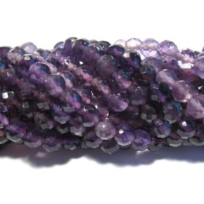 Améthyste Perle Facettée Percée 6 mm - 64 Facettes (Lot de 20 perles)