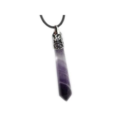 Pendentif Pointe en Améthyste (6 cm) Romantic