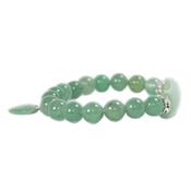 Bracelet Gourmette en Aventurine Verte perles de 8 mm et Coeur 12 mm