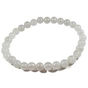 Bracelet Jade Blanc en Pierre Boule de 6 mm