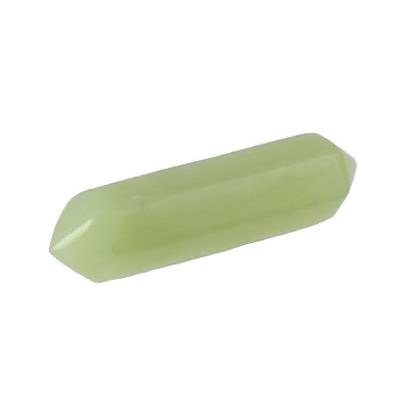 Pointe d'Acupuncture et de Massage en Jade de Chine bi terminée (32x8 mm)