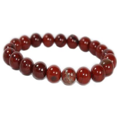Bracelet Jaspe Rouge en Pierre Boules de 8 mm