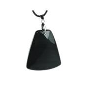 Pendentif d'Obsidienne Oeil Céleste pierre plate Trapezoid