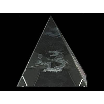 Pyramide Feng Shui en Cristal et Dragon (8 cm)