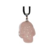 Pendentif Crâne Quartz Rose