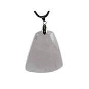 Pendentif de Quartz Rose pierre plate Trapezoid