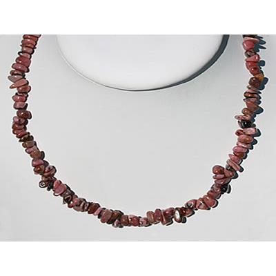 Collier Rhodonite en Pierre Baroque