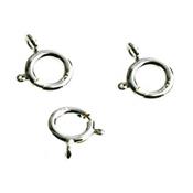 Fermoir Rond à ressort 8 mm et Anneau ouvert en Argent 925