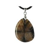 Pendentif de Chiastolite pierre plate