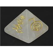 Pyramide Feng Shui Reiki en pierre de Cristal de Roche (4 cm)