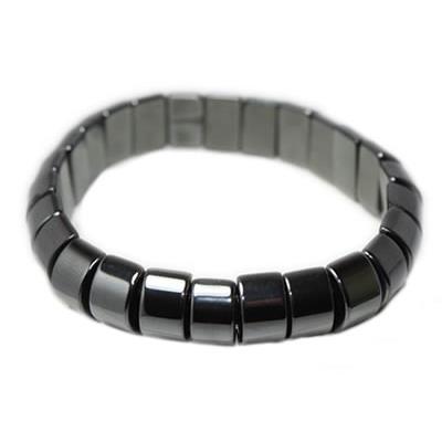 Bracelet Hématite Plaquettes Arrondies