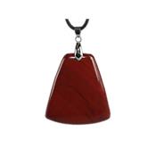 Pendentif de Jaspe Rouge pierre plate Trapezoid