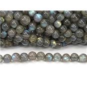 Labradorite Perle Ronde Lisse percée 10 mm (Lot de 5 perles)