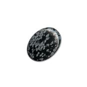 Obsidienne Neige cabochon pierre polie 18x13 mm