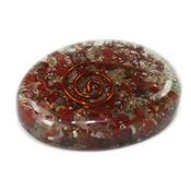 Orgonite cabochon et Jaspe Rouge 40x30 mm