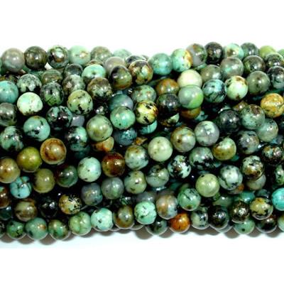 Turquoise Perle Ronde Lisse Percée 10 mm (Lot de 5 perles)