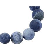 Sodalite Perle Givrée Percée de 6 mm (Lot de 10 perles)