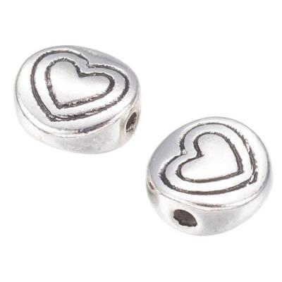 Séparateur Coeur Gravé 6 x 6 x 3 mm de Perles style Tibétain (Par Lot de 2)