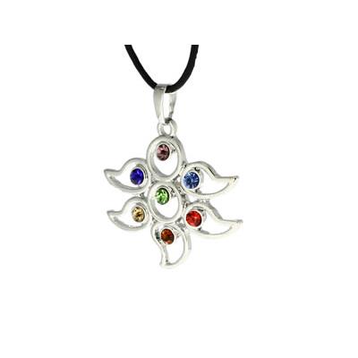 Pendentif Fleur de Lotus 7 chakras (Zircone)