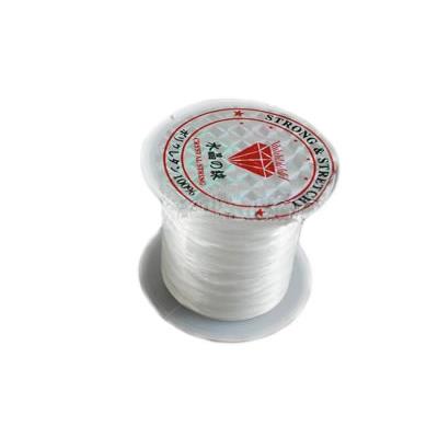 Bobine de Fil de Fibre Elastique Blanc - Diamètre 0,8 mm (10 mètres)