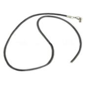 Collier en Cuir 3mm Noir de 45 cm avec fermoir mousqueton