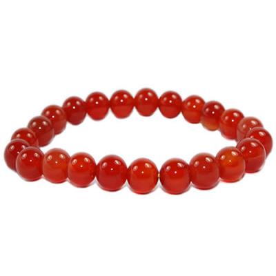 Bracelet Cornaline en Pierre Boule de 8 mm