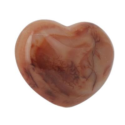 Cornaline Gros galet pierre Coeur (50 à 100 grammes)