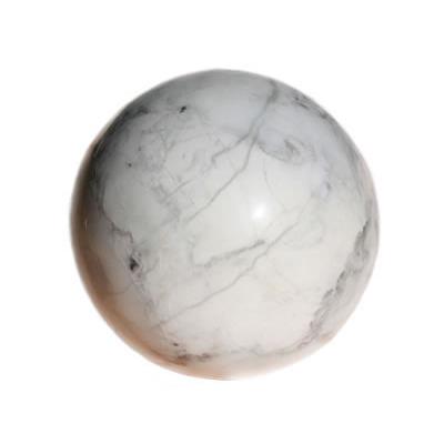 Boule en pierre d'Howlite Blanche (4 cm) avec socle