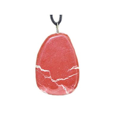 Pendentif de Jaspe Rouge pierre plate