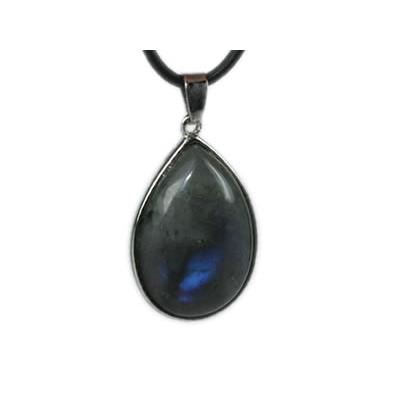 Pendentif en Labradorite Goutte cerclée