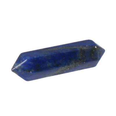 Pointe d'Acupuncture et de Massage en Lapis Lazuli bi terminée (32x8 mm)