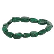 Bracelet Malachite en Pierre Roulées