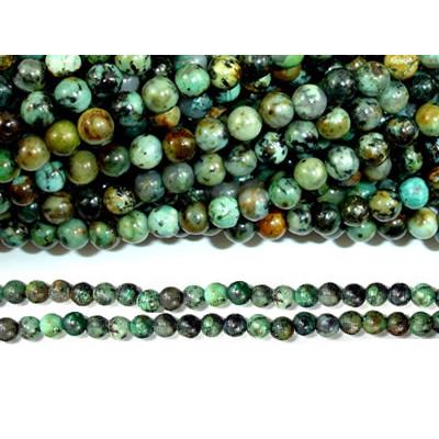 Turquoise Perle Ronde Lisse Percée 8 mm (Lot de 10 perles)